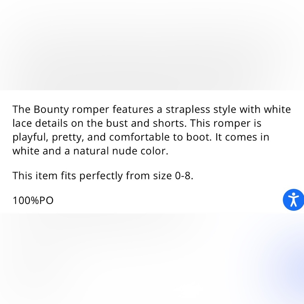 MUCHE & MUCHETTE**Nude Bounty Romper w/Lace**One Size $199 - Picture 10 of 10